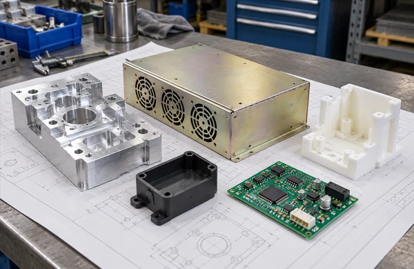 Manufacturing RFQ scope covering machining, sheet metal, molding, PCB assembly and final assembly